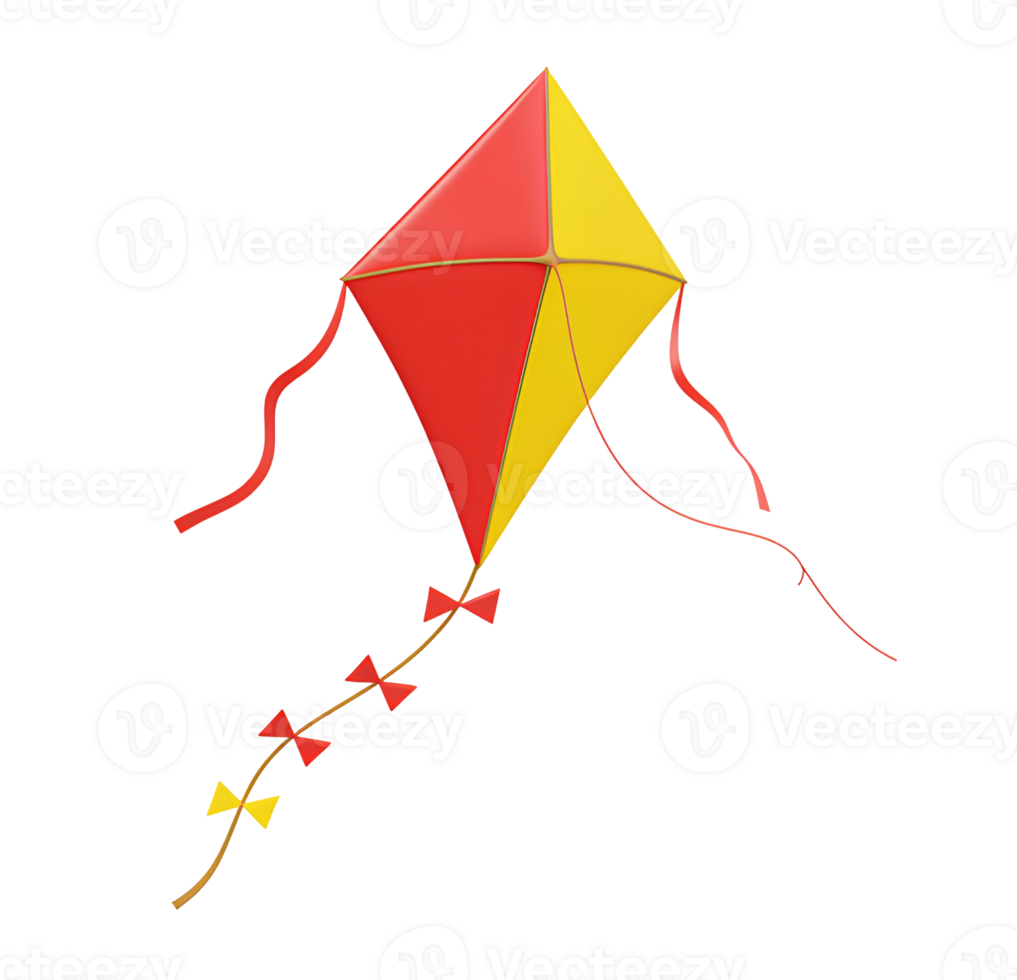 Bright and vibrant kite flying in the air with a long tail, symbolizing freedom and joyful outdoor recreation png