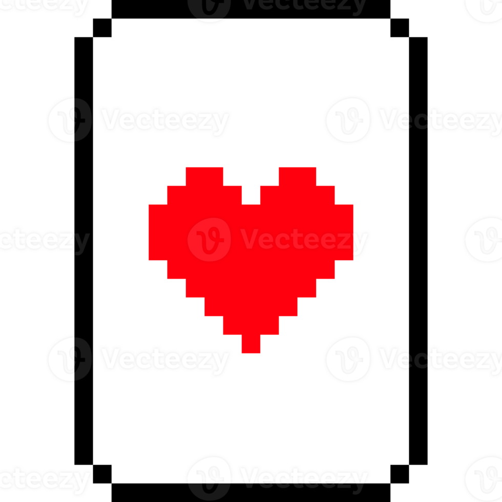 poker card. Poker playing card pixel art style. Pixelated icon png