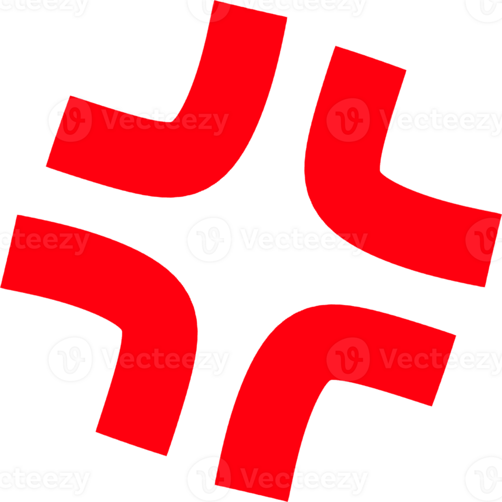 Angry icon. red anger mark. Moody symbol png