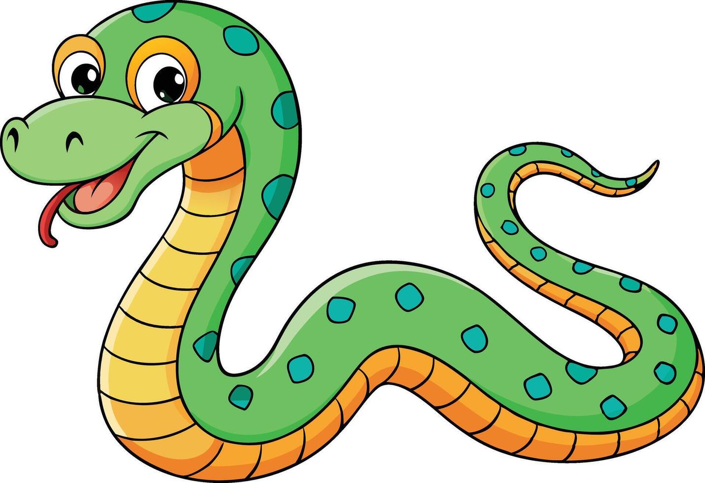 Adorable Cartoon Snake Illustrations vector
