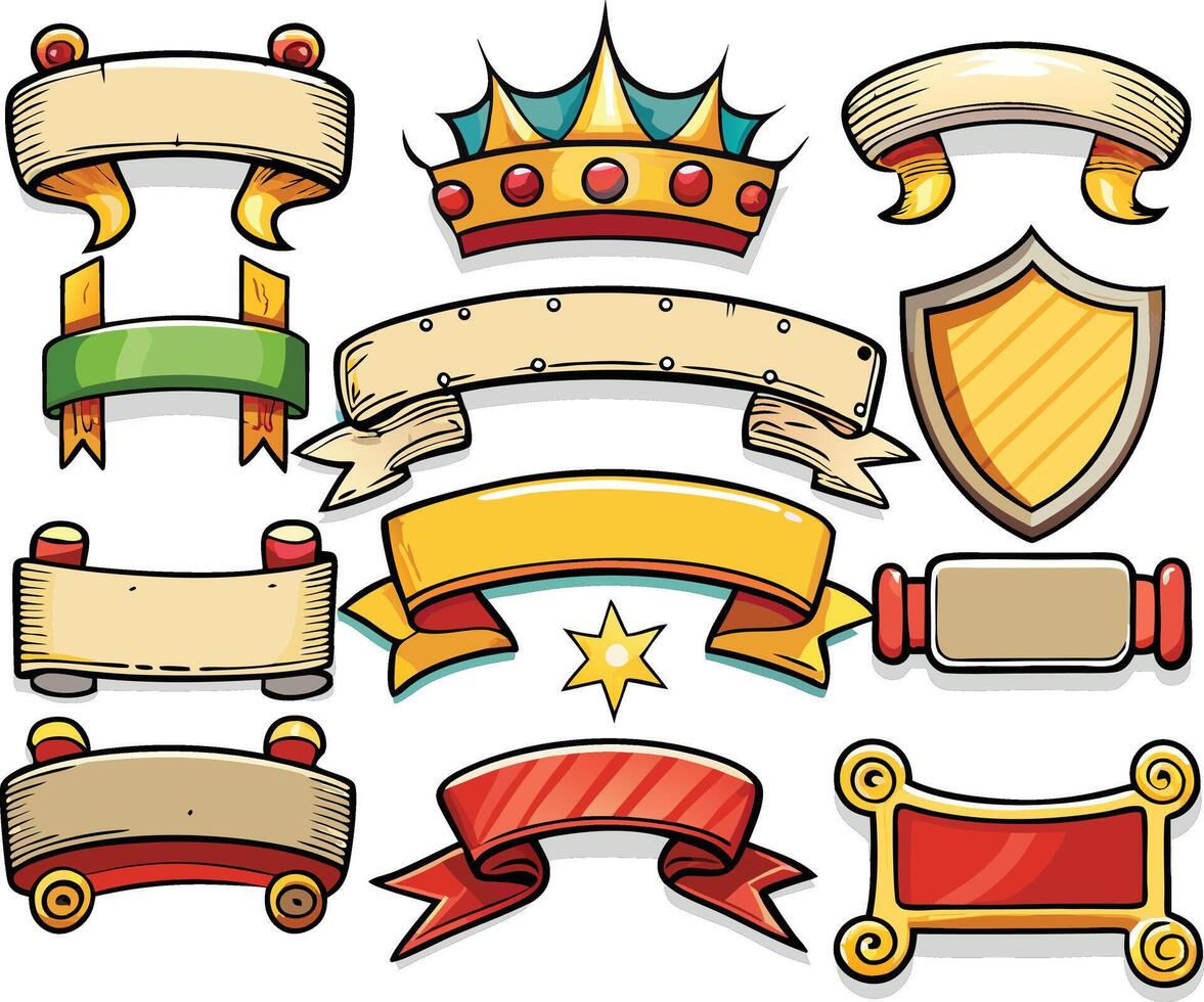Cartoon Ribbon Banner vector