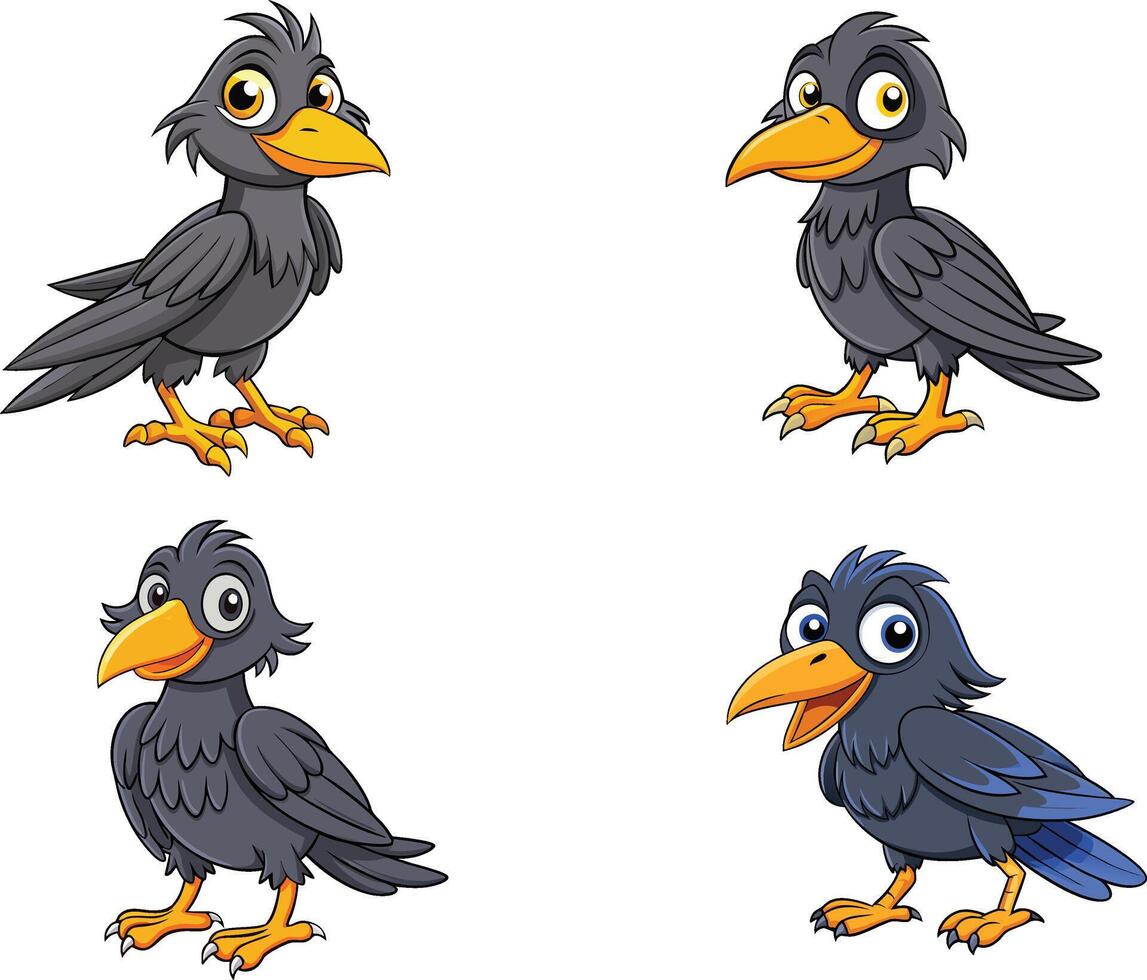 cartoon Crows Design vector