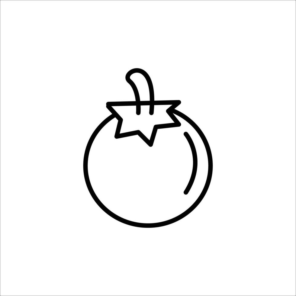 illustration of a Tomato flat line vector