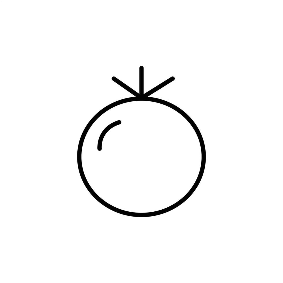 illustration of an apple flat line vector