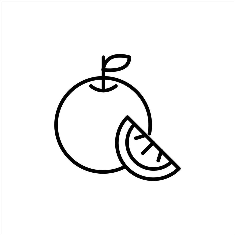 illustration of a orange and slice orange vector