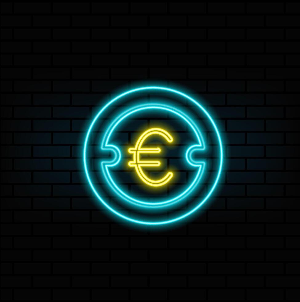 golden currency symbols. 3d volume signs of dollar and euro pound sterling bank currency. neon style. economic yellow wealth design. euro symbol symbol for euro. currency symbol. neon. vector