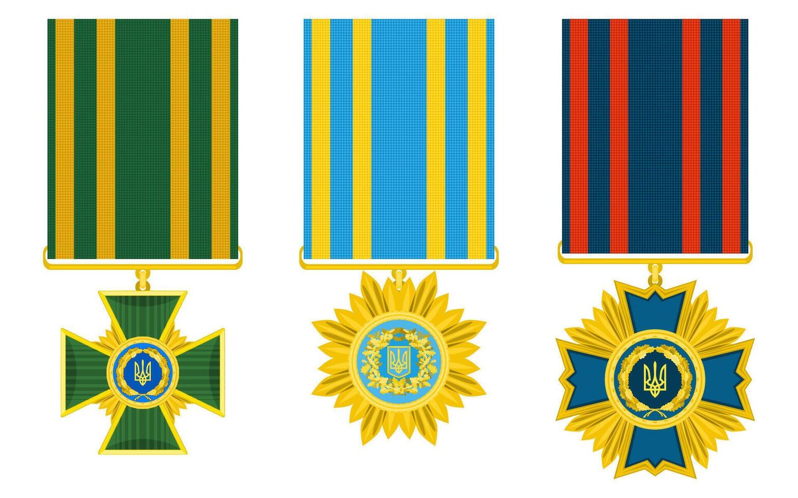 large selection of awards military orders vector
