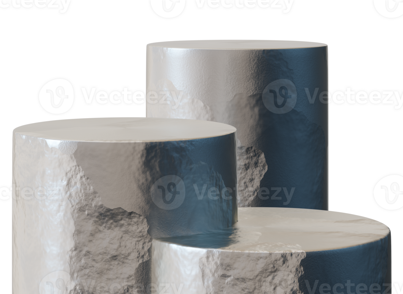 Featuring a sleek design, this podium for product display showcases three distinct levels, ideal for highlighting merchandise in retail environments png