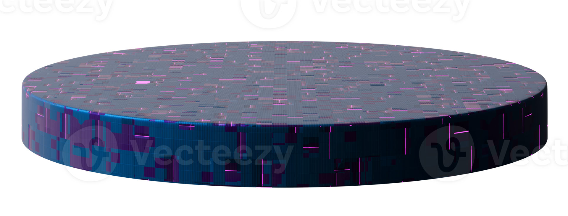 This three-dimensional podium serves as an ideal display for products, featuring a unique design. Isolated on transparent background, it showcases its texture and form effectively png