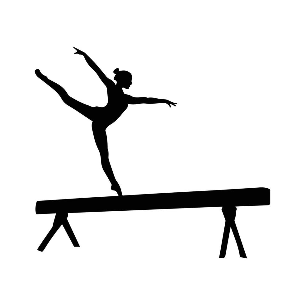 Gymnastics balance beam vector