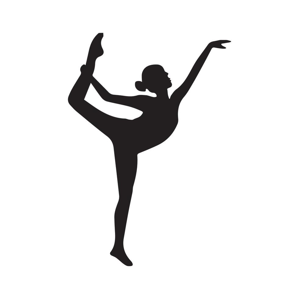 Gymnasts in Perfect Routine Pose vector
