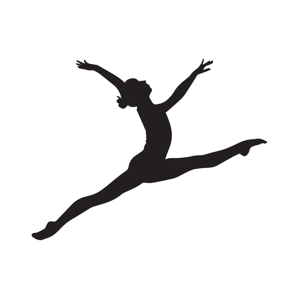 Flying Acrobat Silhouette Aerial Performance vector