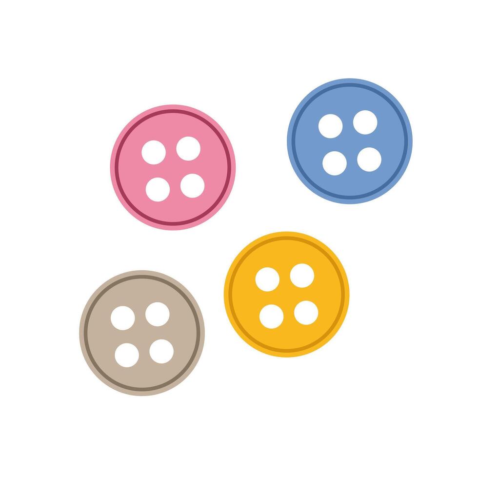 Buttons Sewing and handicrafts illustration vector