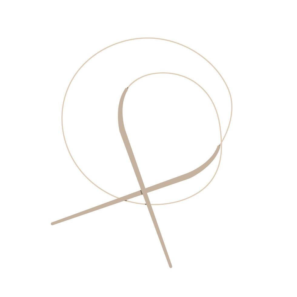 Circular knitting needles on a long line illustration vector