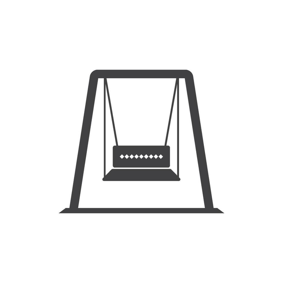 silhouette of a swing. vector