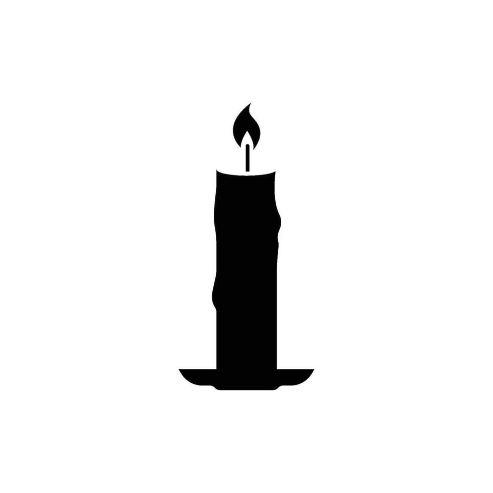 black candle icon vector