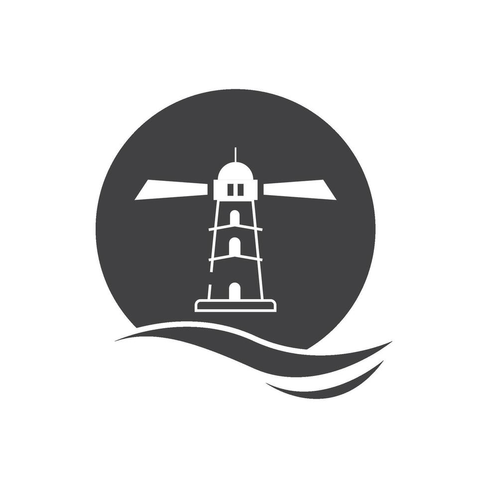 Light House icon flat design vector