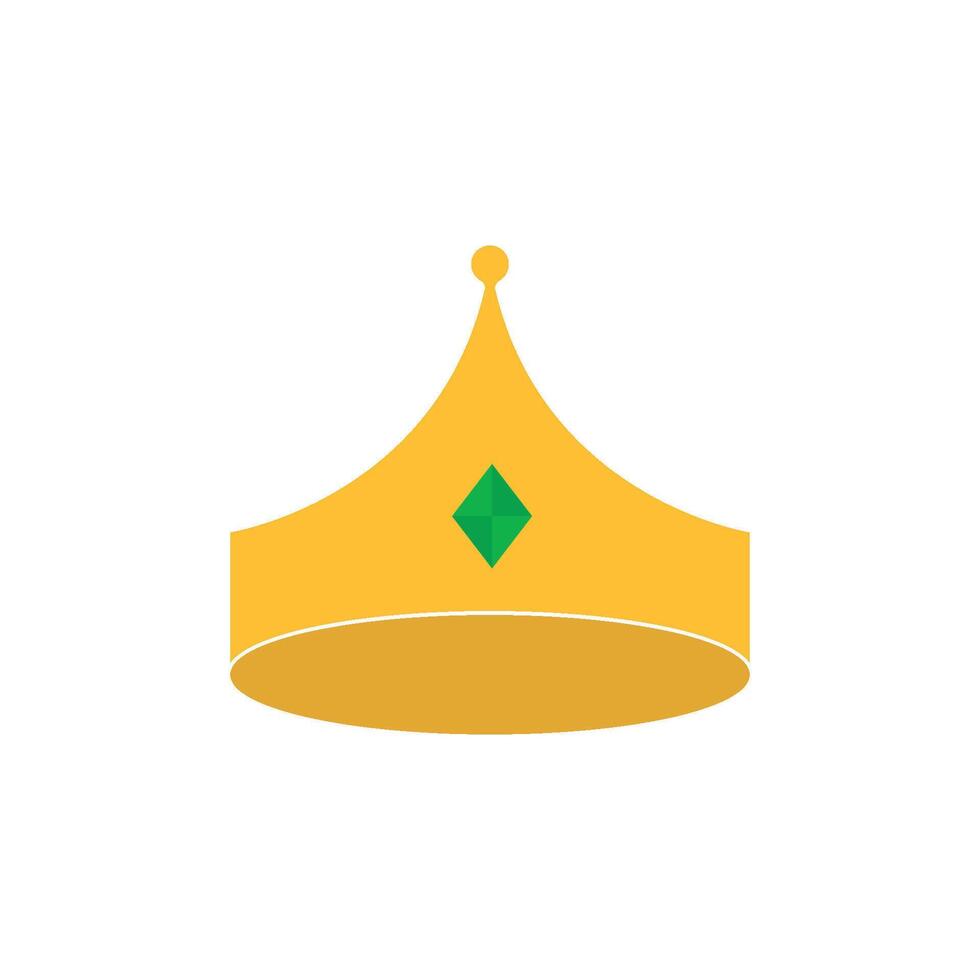 Yellow Crown icon vector