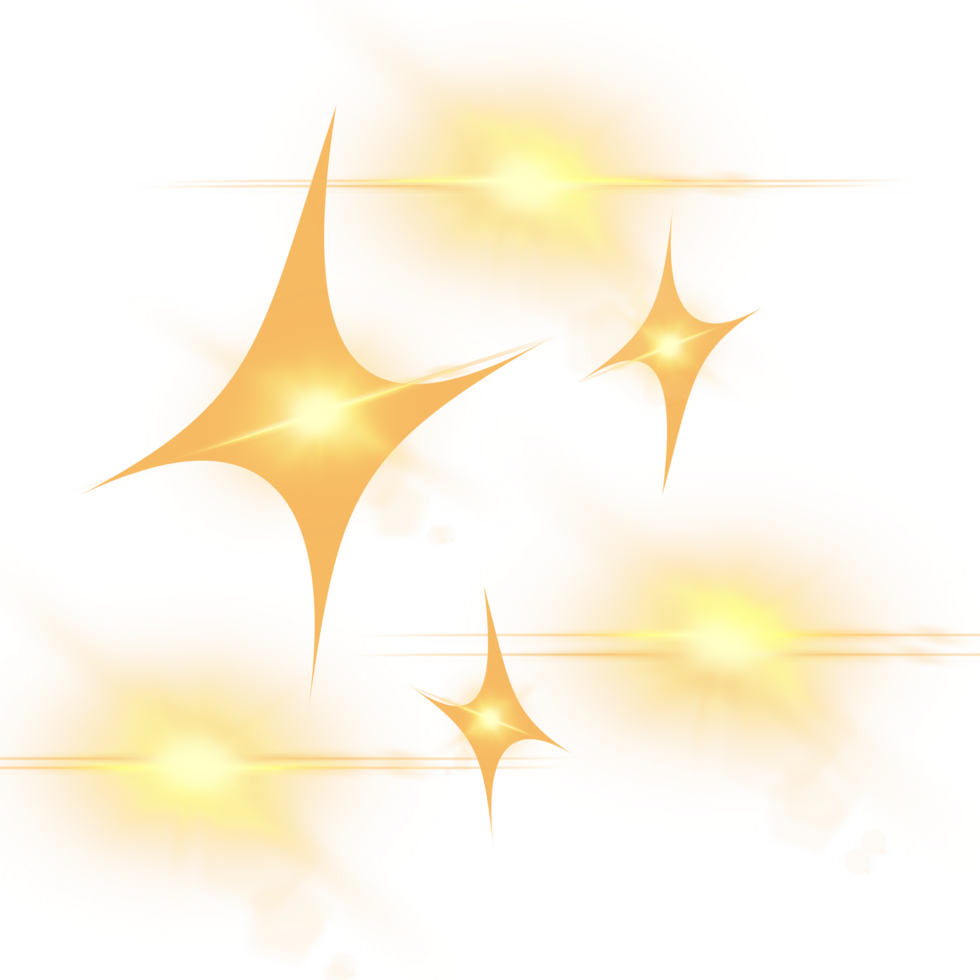 sparkles glowing gently yellow light png