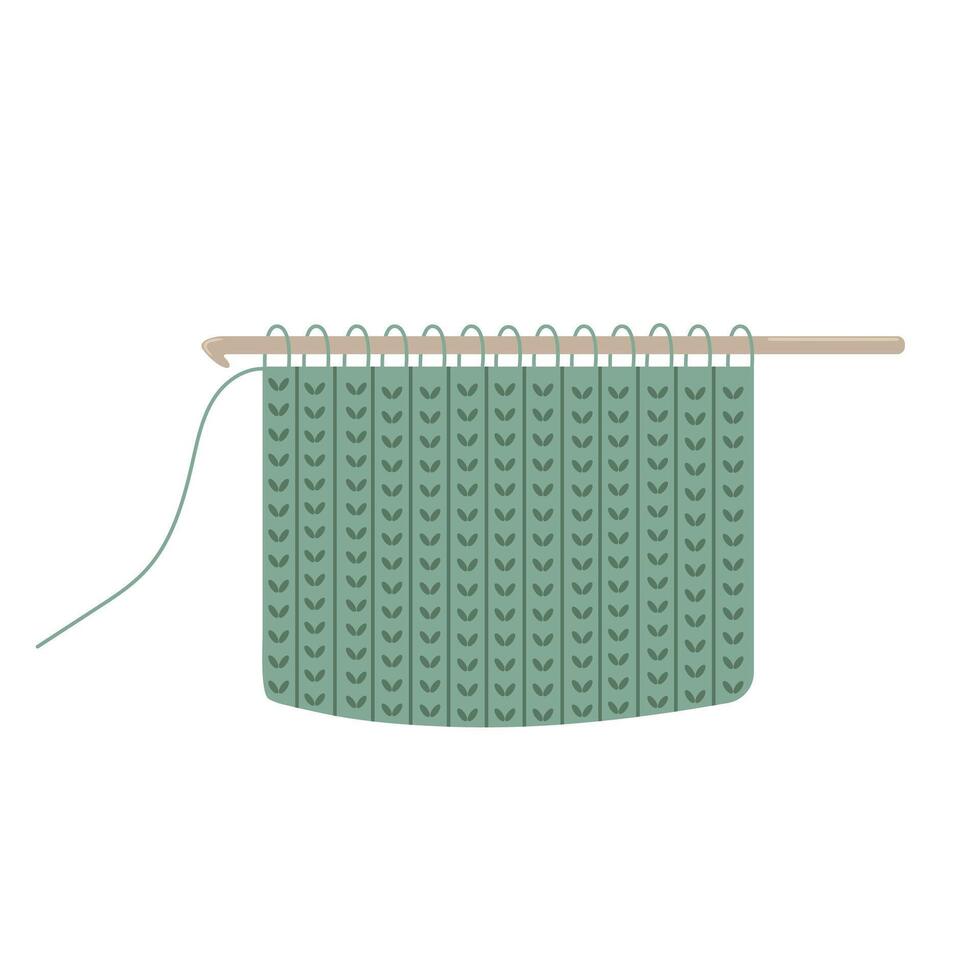 Tunisian crochet Handicraft illustration vector