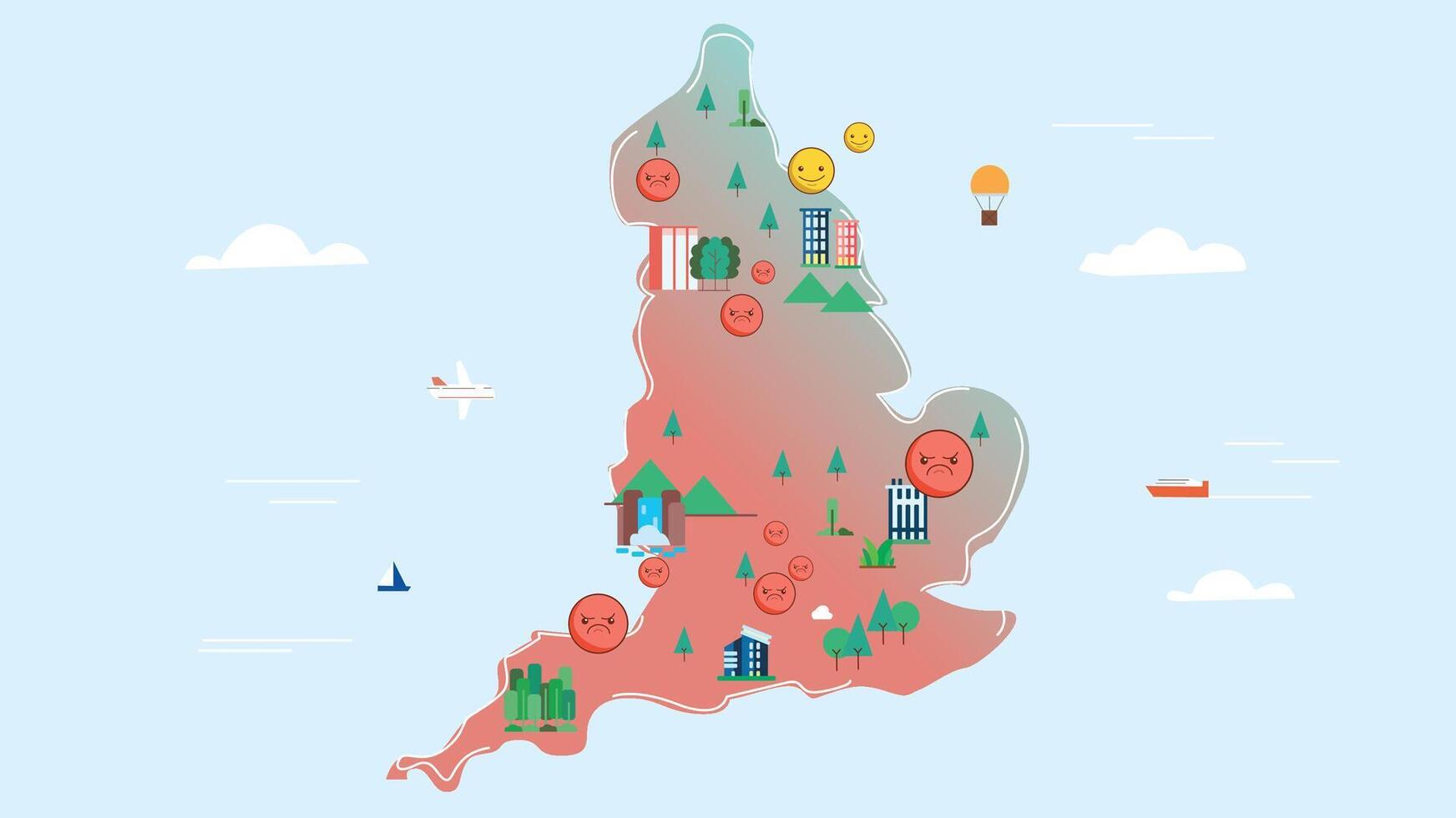 Map design flat vector