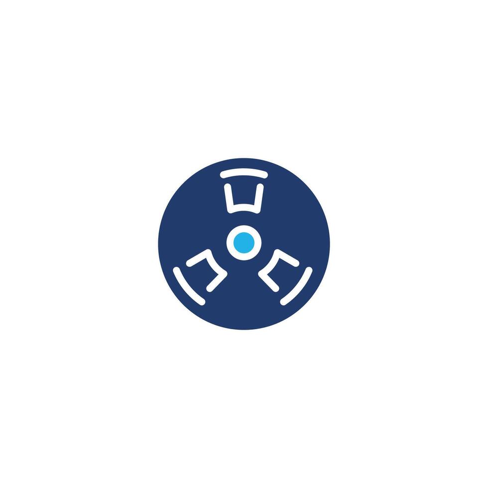 radioactive sign colored icon design good for web or mobile app vector