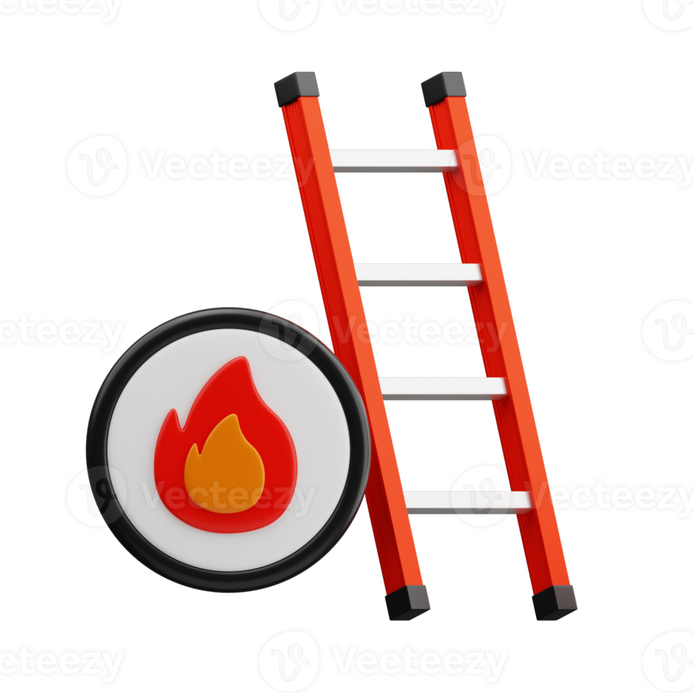 Fire Ladder 3D Icon. Ladder 3D Icon png