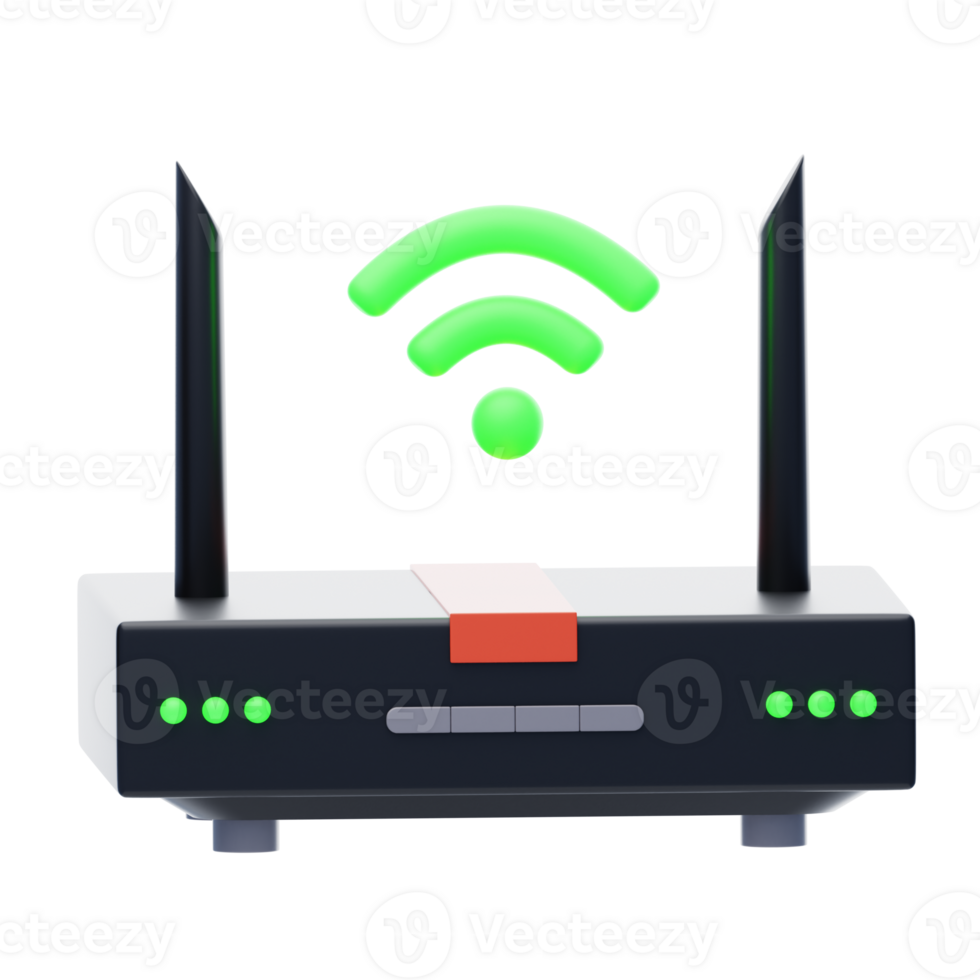 Modem 3D Icon. WIFI modem 3d icon png