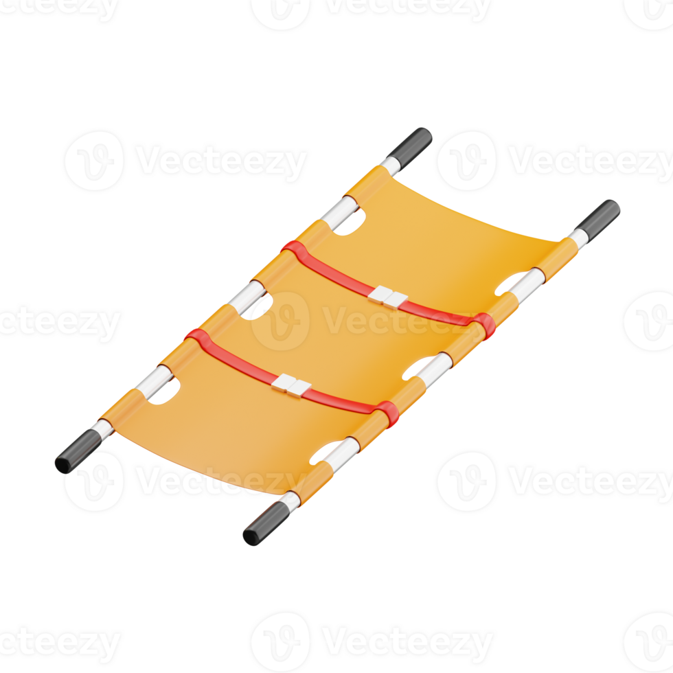 Stretcher 3D Icon. Rescuer Stretcher 3D Icon png