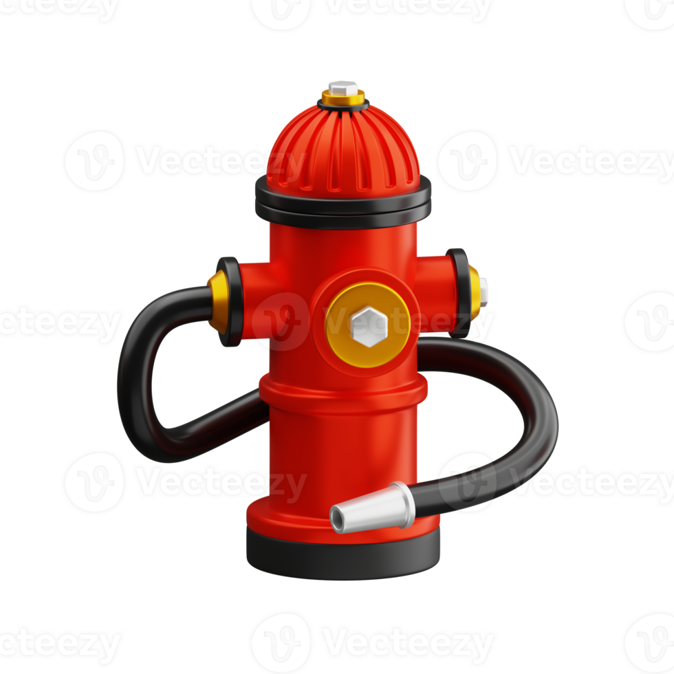 Fire Hydrant 3D Icon. Water Hydrant 3D Icon png