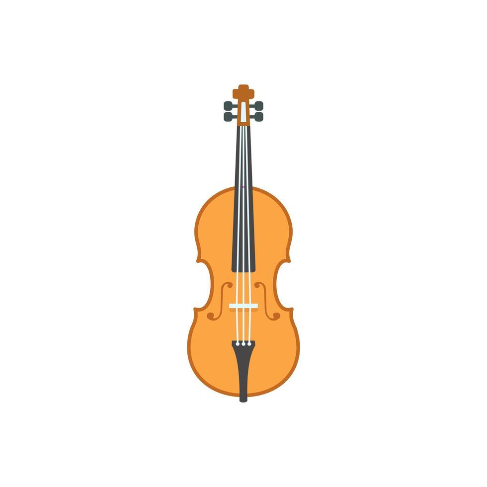 Clean Fiddle Instrument Icon vector