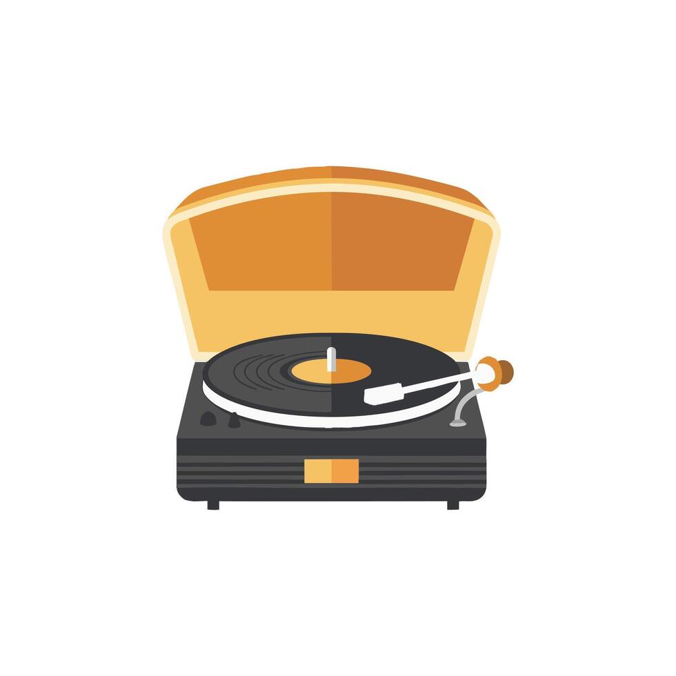An old record player vector