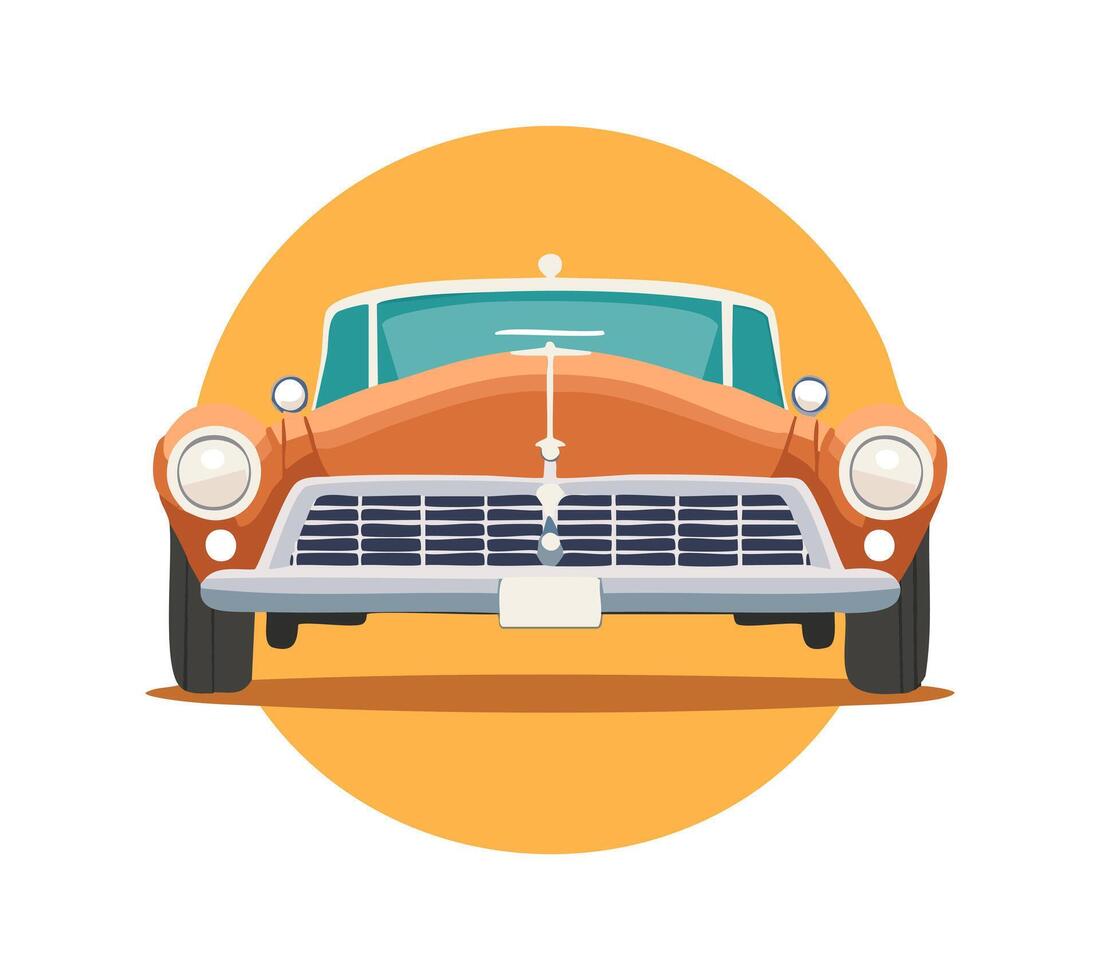 1950s classic cars vector