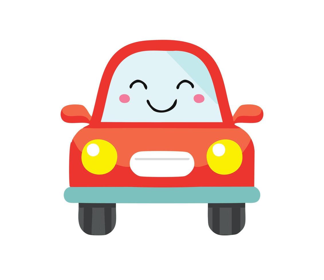 A car with a smiling face vector