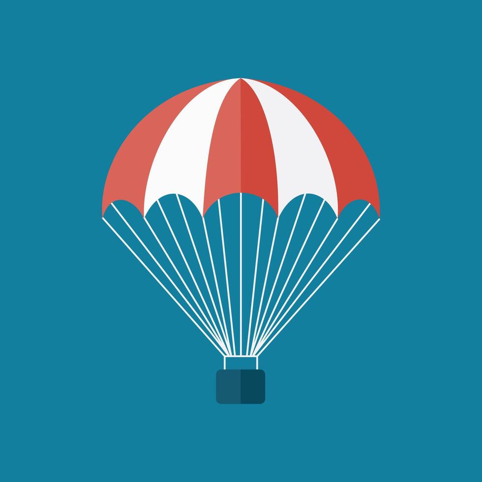 Clean Parachute Jump Icon vector
