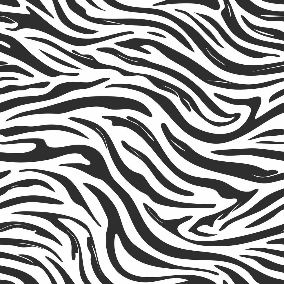 Seamless pattern Zebra skin combined with spilled ink effect vector