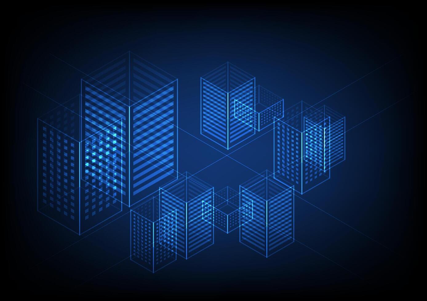 Abstract background with geometric cityscape vector