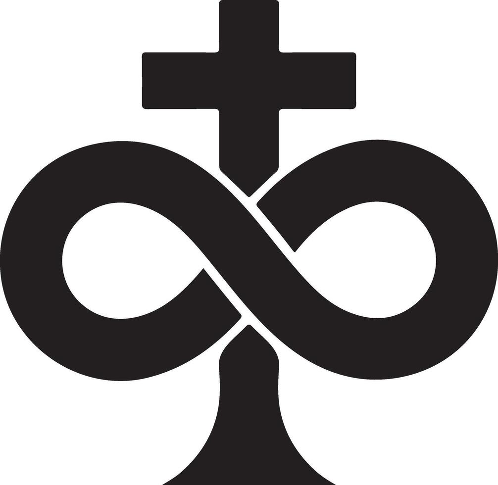 the symbol for the catholic church is an infinity symbol vector