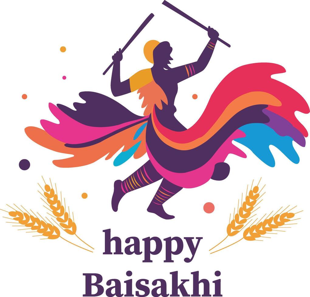 happy basakhi background vector