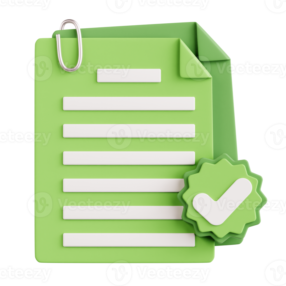Approved Document 3D Illustration png