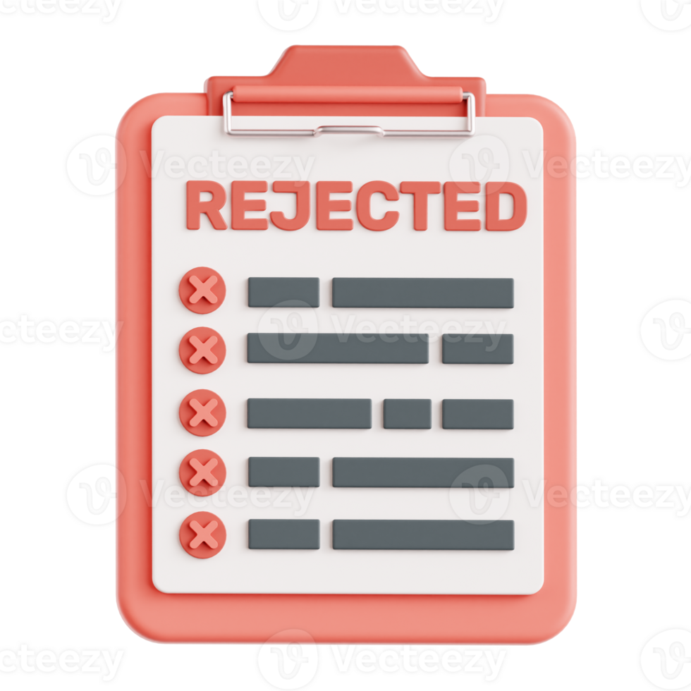 Rejected Form 3D Illustration png