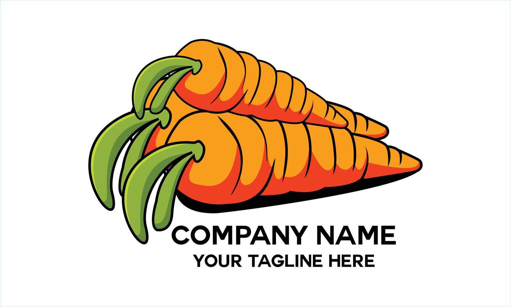 fresh carrot logo vector