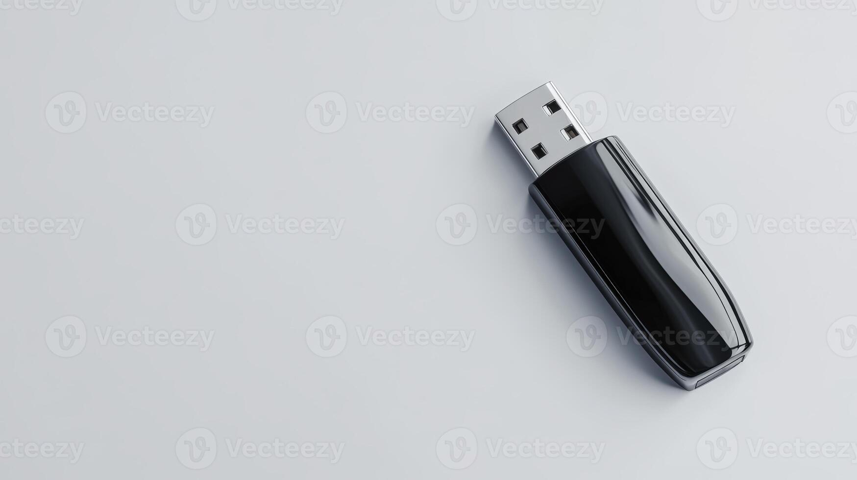 Flash Drive On Light Gray Background photo