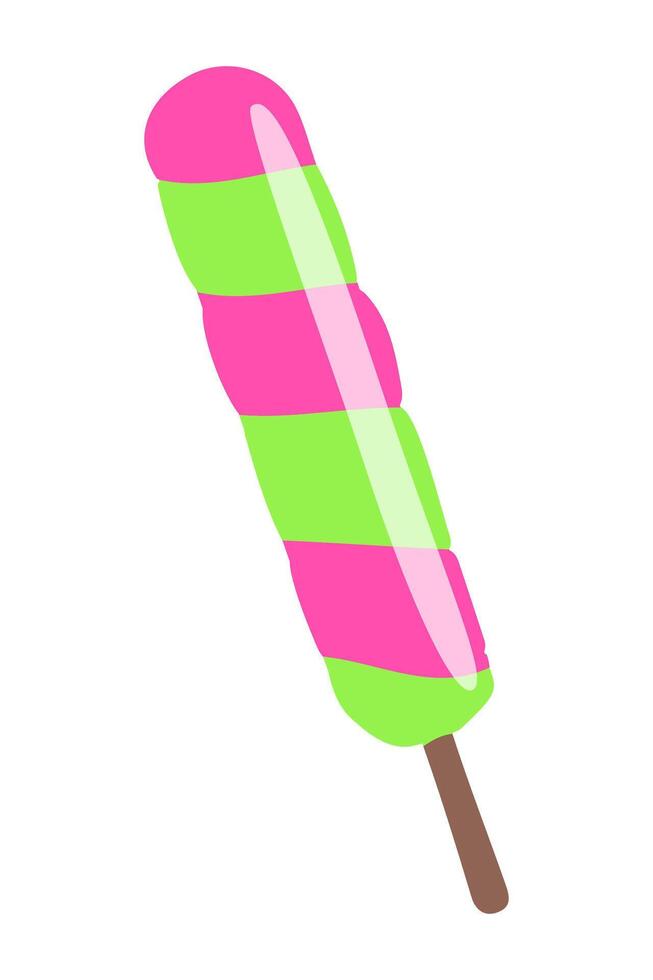 Colorful ice cream treat on a stick in summer vector