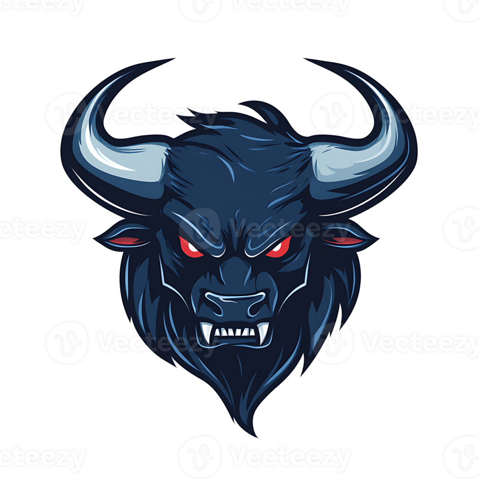 Angry Bull Head Logo Concept with Sharp Details png