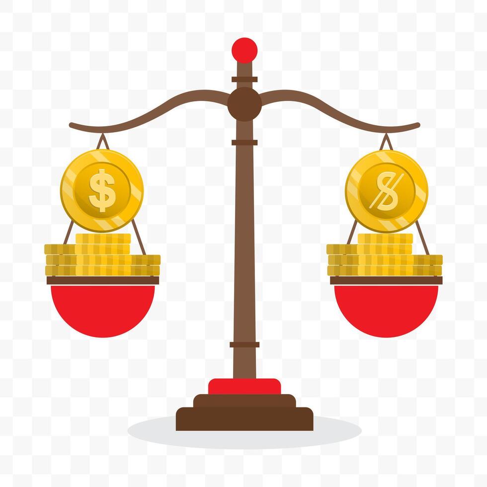 Illustration of dollar currency scale with Uzbekistani sum currency. Simple design vector