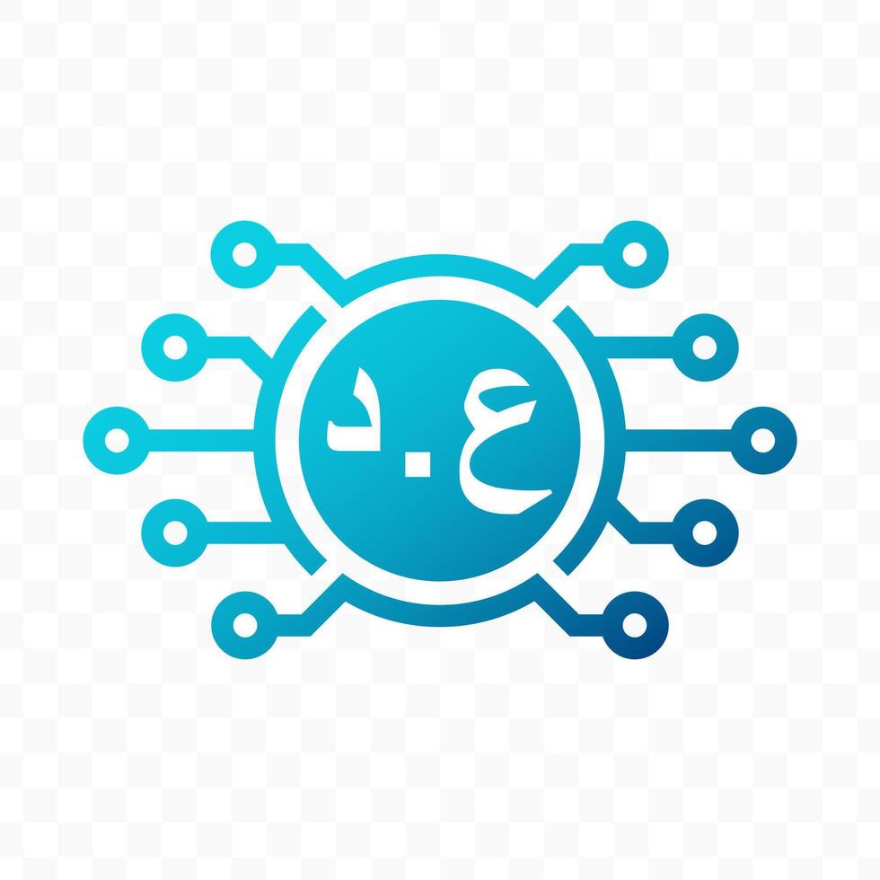 illustration of Iraqi Dinar digital currency icon in blue color vector