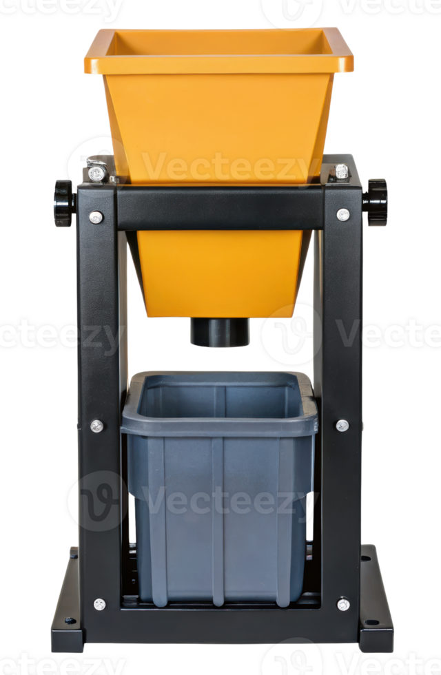 A compact fruit and vegetable crusher for food prep on a transparent background png