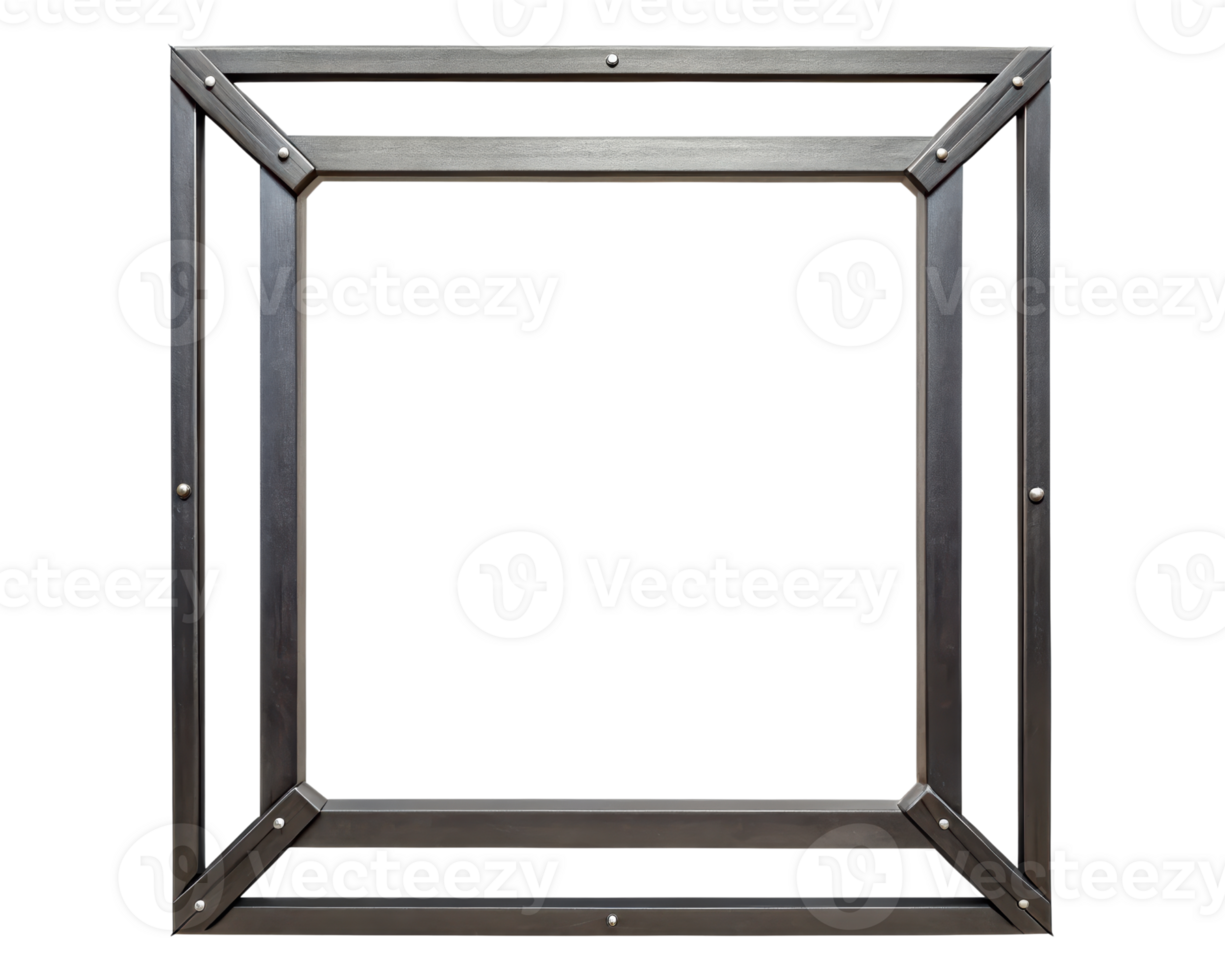 Sturdy metal frame for constructing various projects on a transparent background png