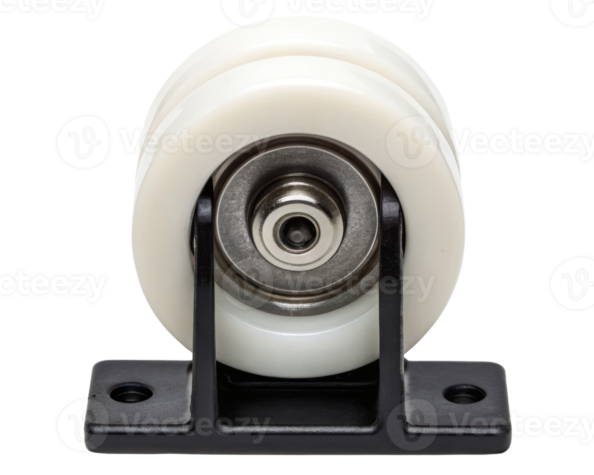 A compact roller assembly for mechanical systems on a transparent background png